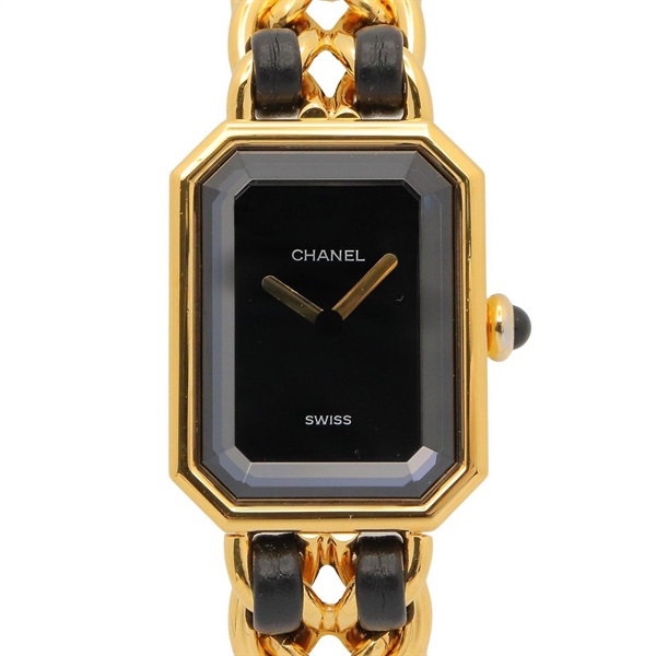 CHANEL Premiere Wrist Watch H0001 Quartz Gold Plated Leather belt Used Women