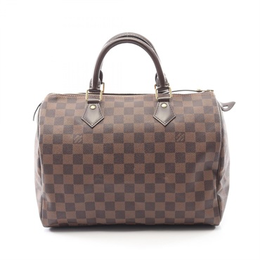 LOUIS VUITTON Speedy 30 Handbag N41531 Damier canvas leather Brown Ebene Used LV