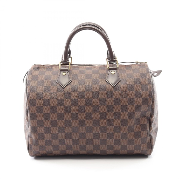 LOUIS VUITTON Speedy 30 Handbag N41531 Damier canvas leather Brown Ebene Used LV