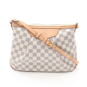 LOUIS VUITTON Siracusa PM Shoulder Crossbody Bag N41113 Damier Azur canvas Used
