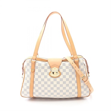 LOUIS VUITTON Stresa PM Shoulder Bag N42220 Damier Azur canvas leather Used LV