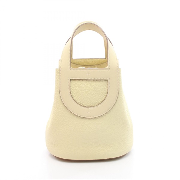 HERMES In The Loop 18 Handbag Taurillon Clemence Swift leather Yellow SHW Used K