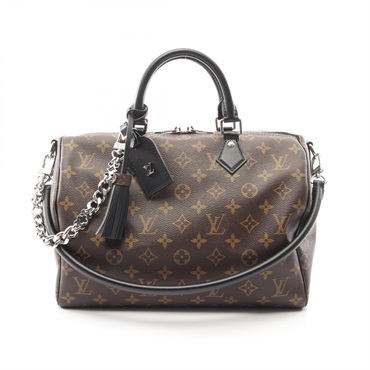 LOUIS VUITTON Speedy Bandouliere 30 Soft Chain Shoulder Handbag M12243 Used LV