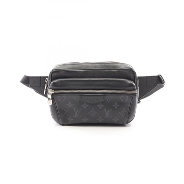 LOUIS VUITTON Bum Outdoor Waist Belt Bag M30245 Taigarama leather canvas Used LV