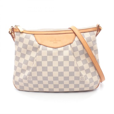LOUIS VUITTON Siracusa PM Shoulder Crossbody Bag N41113 Damier Azur canvas Used