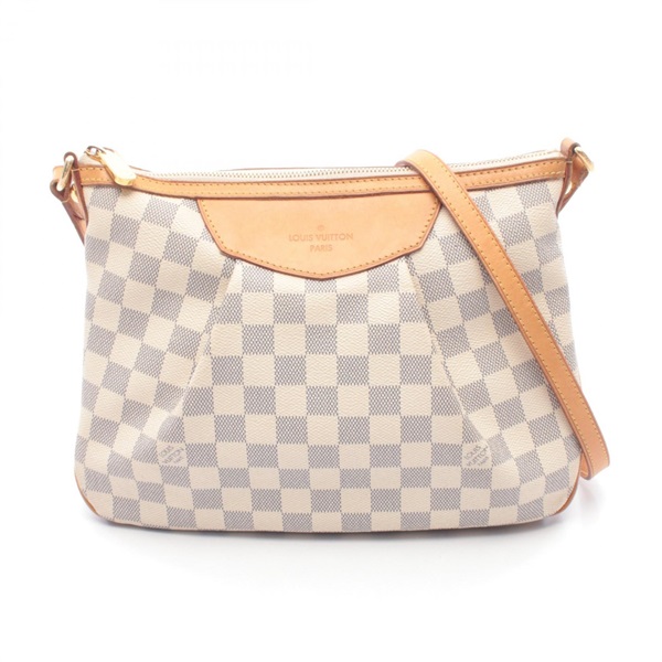 LOUIS VUITTON Siracusa PM Shoulder Crossbody Bag N41113 Damier Azur canvas Used
