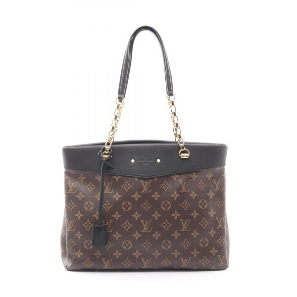 LOUIS VUITTON Pallas shopper Tote chain shoulder Bag M51198 Monogram leather BK