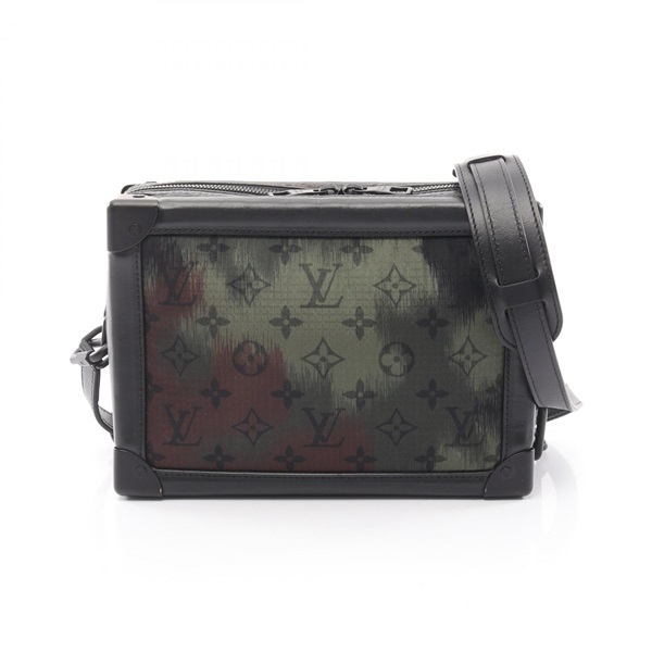 LOUIS VUITTON Soft Trunk Shoulder Bag M56428  Monogram Camouflage Black Used LV