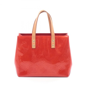 LOUIS VUITTON Lead PM tote Handbag M91088 Vernis leather Rouge Used Women