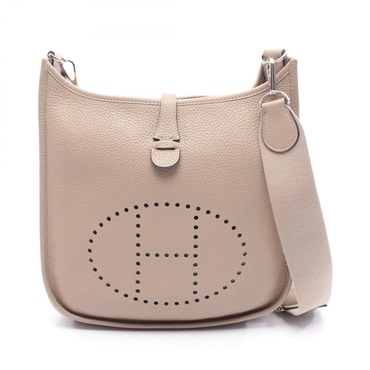 HERMES Evelyne 3 Troyes PM Shoulder Bag Taurillon Clemence leather Taurillon Clemence Beige Gris tou