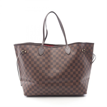 LOUIS VUITTON Neverfull GM Tote shoulder Bag N51106 Damier leather Ebene Used LV