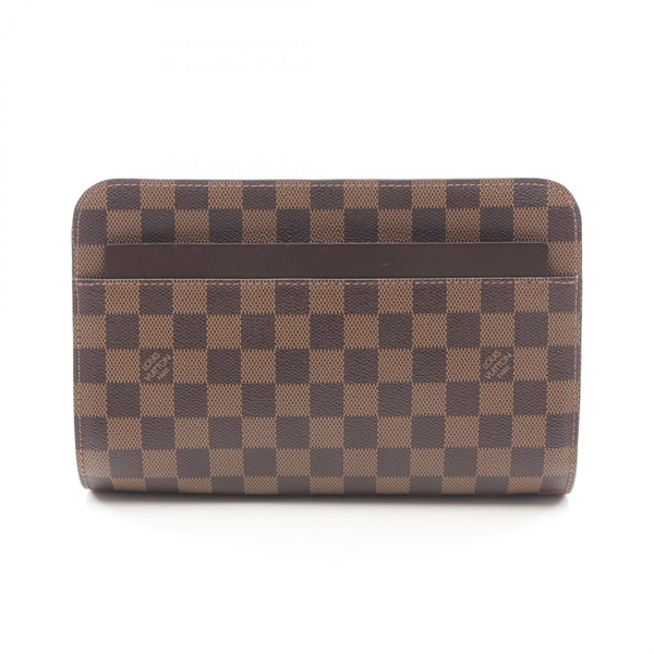 LOUIS VUITTON Saint Louis business clutch bag N51993 Damier leather Ebene Used