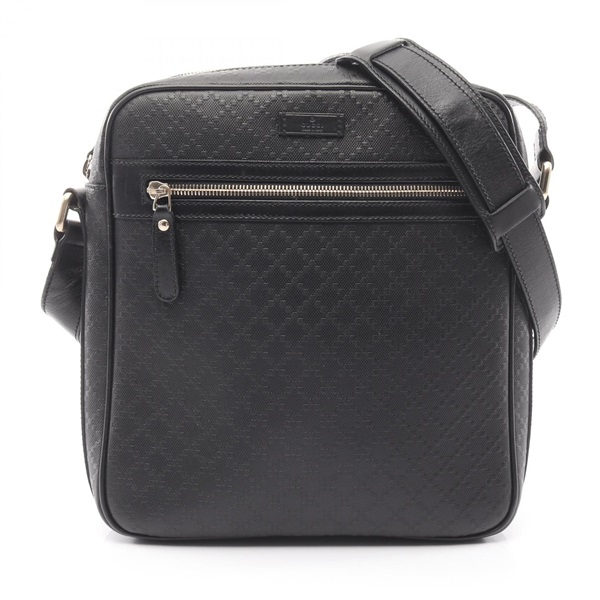 GUCCI Diamante Shoulder Crossbody Bag 201448 leather Black Used Women