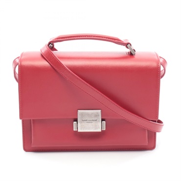 SAINT LAURENT PARIS BelleChasse Medium Shoulder Bag 482051 leather Red Used