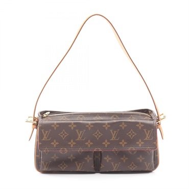 LOUIS VUITTON Vivacite MM Shoulder Bag M51164 Monogram canvas leather Brown