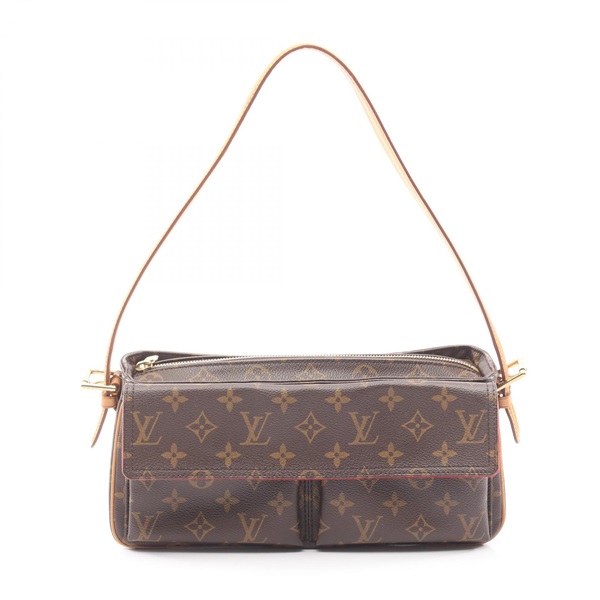 LOUIS VUITTON Vivacite MM Shoulder Bag M51164 Monogram canvas leather Brown