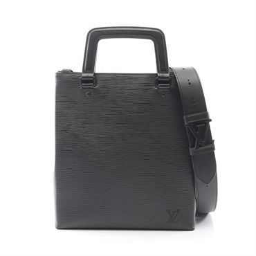 LOUIS VUITTON Sac Plat fold crossbody shoulder Handbag M58497 Epi Noir used LV