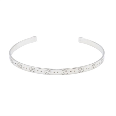 GUCCI Icon Bracelet 18KWG White Gold Used unisex #18