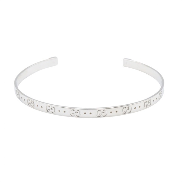 GUCCI Icon Bracelet 18KWG White Gold Used unisex #18