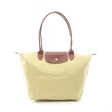 Longchamp Le Pliage Original L Tote Shoulder Bag canvas leather Green Brown NEW
