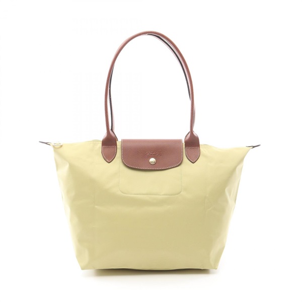 Longchamp Le Pliage Original L Tote Shoulder Bag canvas leather Green Brown NEW