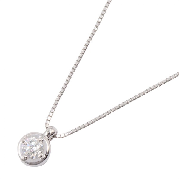 TASAKI Diamond Necklace Pendant 18KWG White Gold Used Women