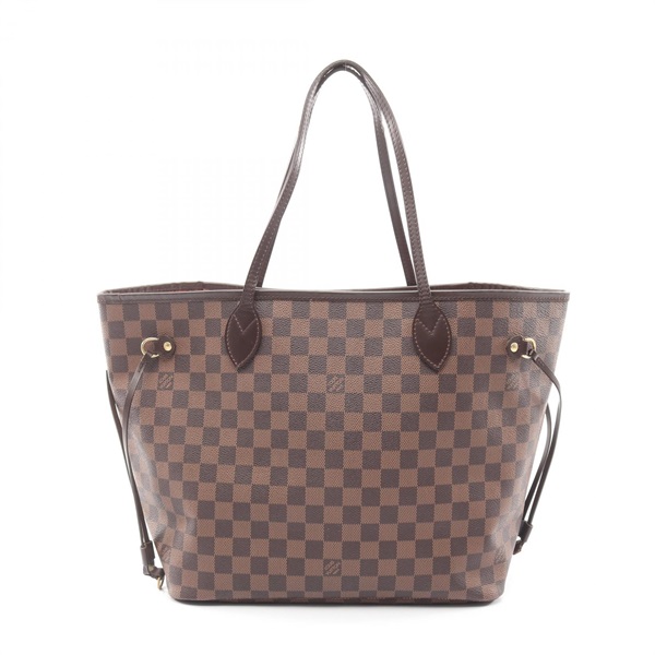 LOUIS VUITTON Neverfull MM Tote shoulder Bag N51105 Damier leather Ebene Used