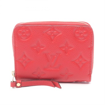 LOUIS VUITTON Zipppy Around Coin Purse M60740 Monogram empreinte Cerise Used LV
