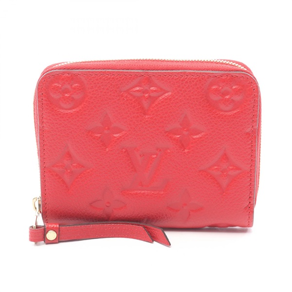 LOUIS VUITTON Zipppy Around Coin Purse M60740 Monogram empreinte Cerise Used LV