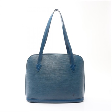 LOUIS VUITTON Lussac Tote Shoulder Bag M52285 Epi leather Toledo Blue Used Women
