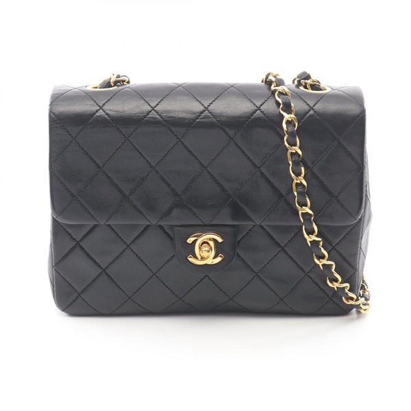 CHANEL Mini Matelasse 20 Crossbody Chain Shoulder Bag A01163 Lambskin Black GHW