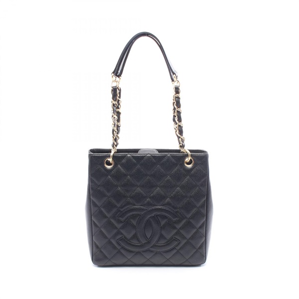 CHANEL Matelasse PST Chain Tote Bag A20994 Calfskin Black GHW Used Women CC