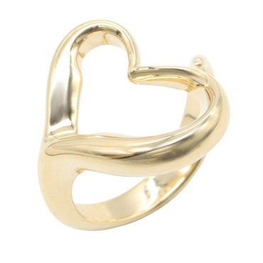TIFFANY & CO Open Heart Ring 18KYG Yellow Gold Used Women US size #5.75