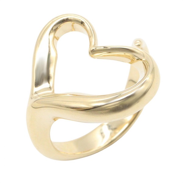 TIFFANY & CO Open Heart Ring 18KYG Yellow Gold Used Women US size #5.75