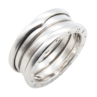BVLGARI B-zero1 Ring 3 bands 18KWG White Gold Used Unisex US size 7.25 #56