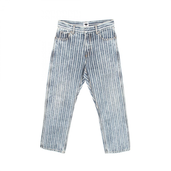 Chrisitian Dior Denim pants #36 jeans stripe cotton Blue White Used Women