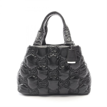 GUCCI GG Matelasse Large Tote Bag 781386 leather Black Used Women