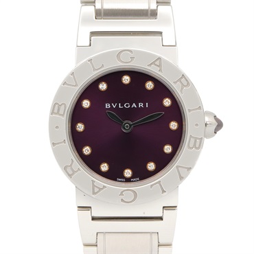 BVLGARI BVLGARI BVLGARI 12P Diamond Wrist Watch BBL26S Quartz SS Used Women