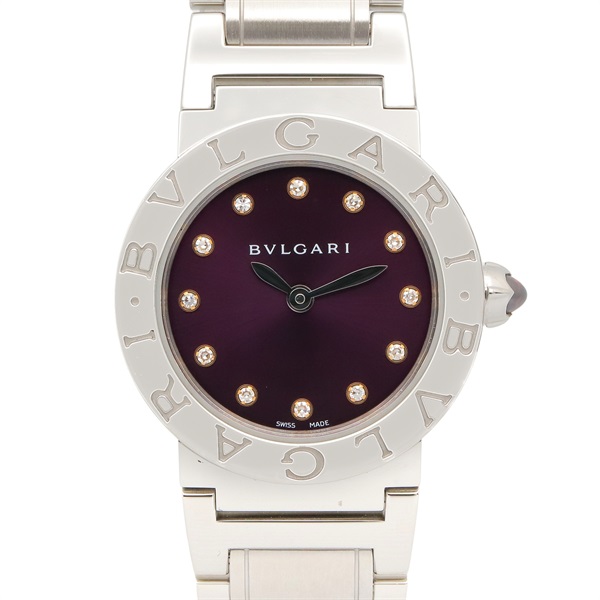 BVLGARI BVLGARI BVLGARI 12P Diamond Wrist Watch BBL26S Quartz SS Used Women