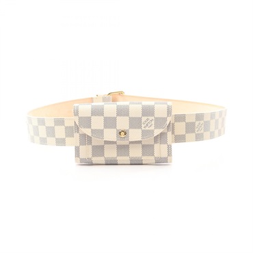 LOUIS VUITTON Ceinture Pochette Solo Waist bum belt bag M9835 Damier Azur LV