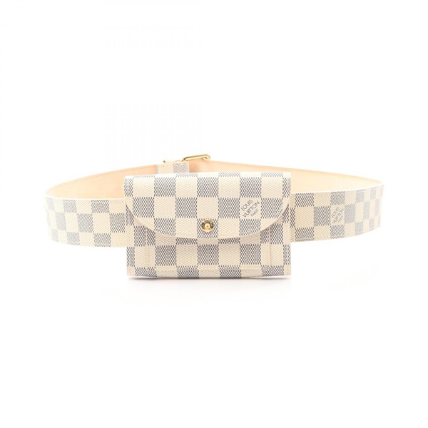 LOUIS VUITTON Ceinture Pochette Solo Waist bum belt bag M9835 Damier Azur LV