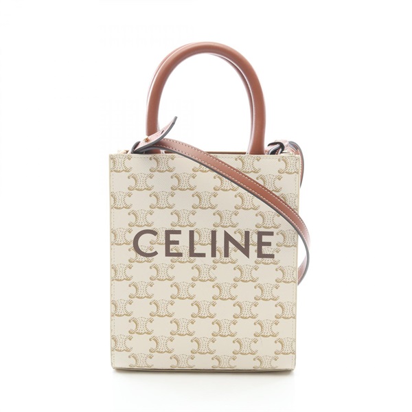 CELINE Mini Vertical Cabas Triomphe Shoulder Crossbody Handbag 194372 Used