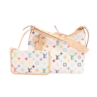 LOUIS VUITTON TM Carryall NM PM Shoulder Bag M13661 Monogram Multicolore white