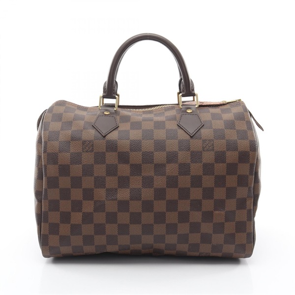 LOUIS VUITTON Speedy 30 travel Handbag N41531 Damier leather Ebene Used Women