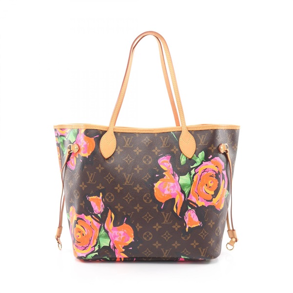 LOUIS VUITTON Neverfull MM Shoulder Tote Bag M48613 Monogram Rose canvas used LV