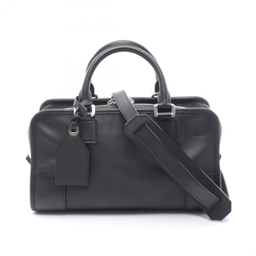LOEWE Amazona 28 Shoulder Crossbody Handbag 352.30.N03 leather Black Used Women