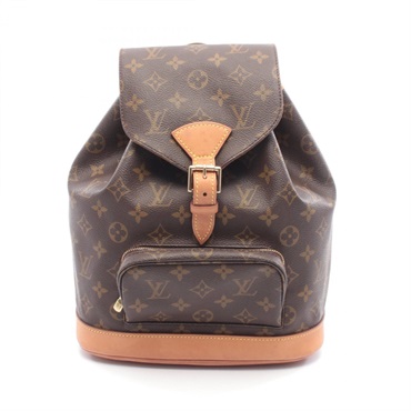 LOUIS VUITTON Montsouris MM Rucksack Backpack M51136 Monogram canvas Used Women