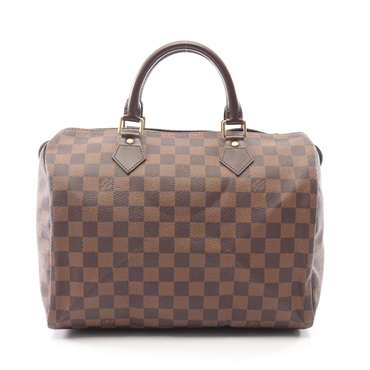LOUIS VUITTON Speedy 30 Handbag N41531 Damier Ebene canvas leather Brown Used LV