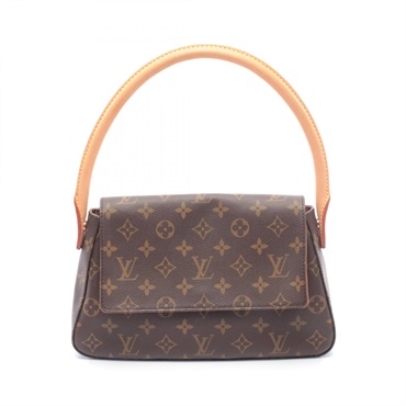 LOUIS VUITTON Mini looping shoulder Handbag M51147 Monogram leather Brown Used