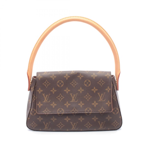 LOUIS VUITTON Mini looping shoulder Handbag M51147 Monogram leather Brown Used